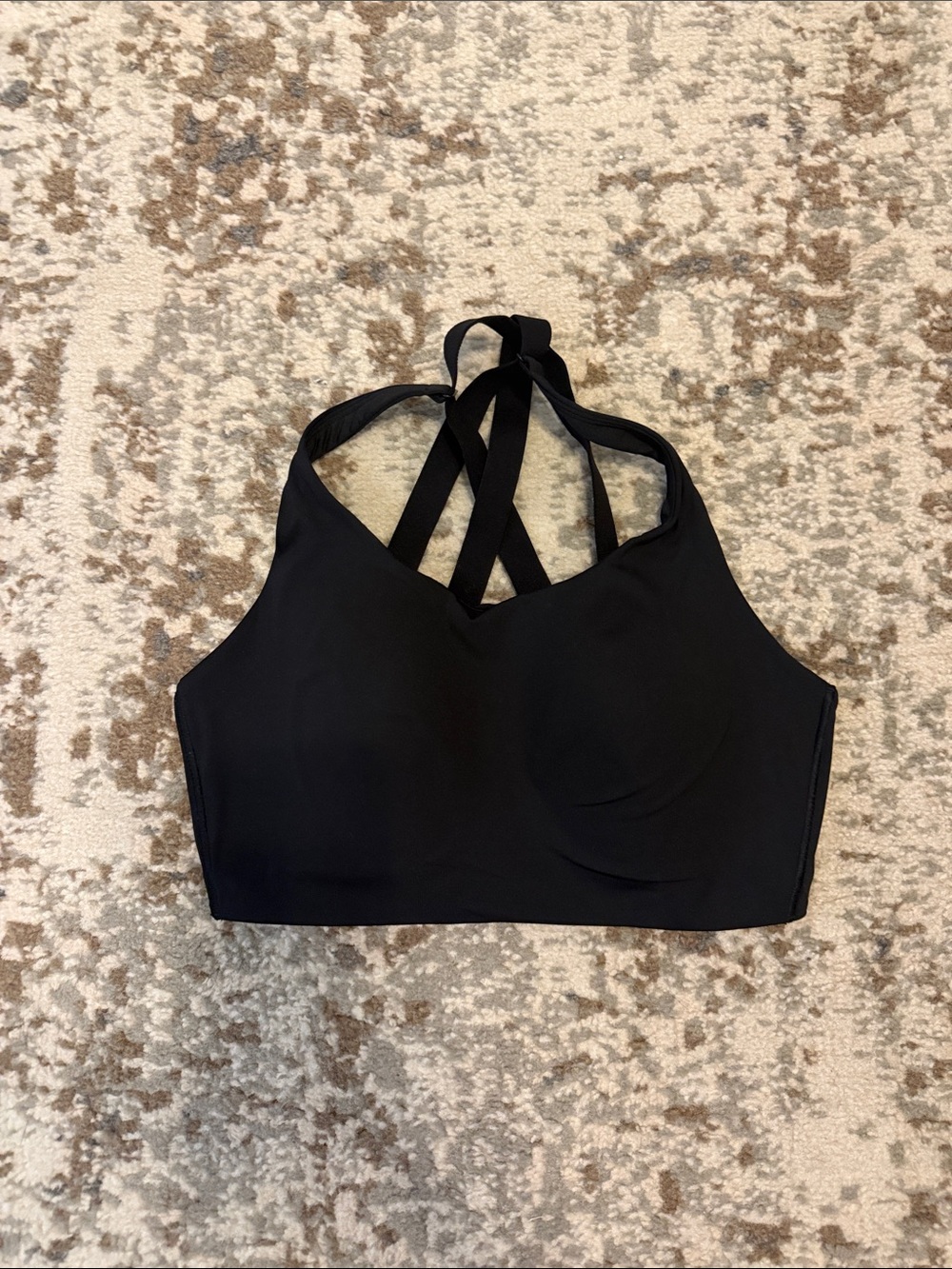 Black Strappy Sports Bra